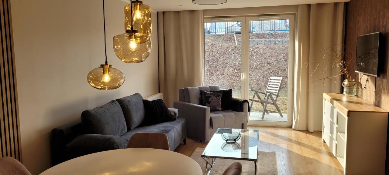 Sloneczny Apartament Z Ogrodkiem 格但斯克 外观 照片