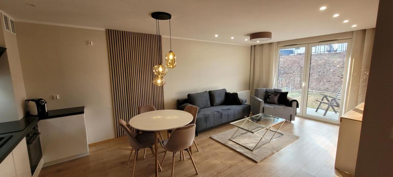 Sloneczny Apartament Z Ogrodkiem 格但斯克 外观 照片